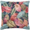 Dekorační povlak na polštáře SCANquilt SOFA leaves modrá 45 x 45 cm