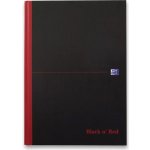 Oxford black'n'red poznámková kniha v pevné vazbě A4 čtverečkovaná – Zboží Živě