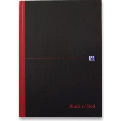 Oxford black'n'red poznámková kniha v pevné vazbě A4 čtverečkovaná – Zboží Živě