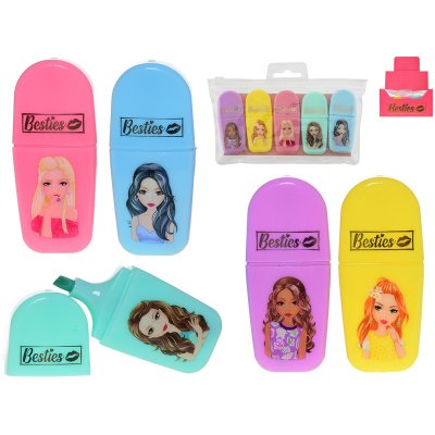 Besties mini zvýrazňovače 5 ks v pouzdře – Zboží Živě