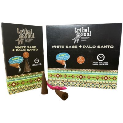 Tribal Soul Vonné kužely Tekoucí dým White Sage a Palo Santo 10 ks