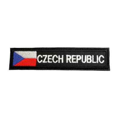 Armed Nášivka Czech republic s vlajkou, černý podklad – Zboží Dáma