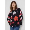 Dámský svetr a pulovr Desigual dámský květovaný svetr Luca Červeno-černý