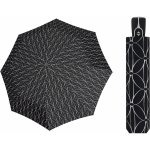 Doppler Fiber Magic Black&White Rings dámský plně automatický deštník černý – Zboží Mobilmania