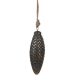 Clayre & Eef Černozlatá skleněná vánoční ozdoba ve tvaru šišky M Ø 6*5*17 cm – Hledejceny.cz