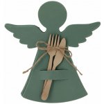 Home Styling Collection Plstěná kapsa na příbor ve tvaru anděla strážce, 22 x 20 cm zelený – Hledejceny.cz
