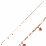 Lunica Stříbrný řetízek na nohu rose gold 0970 – Sleviste.cz