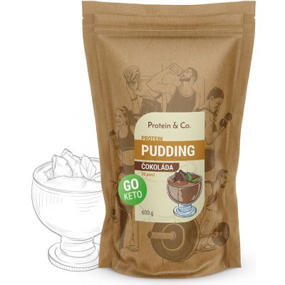 Protein & Co. Keto proteinový pudding Čokoláda 600 g – Hledejceny.cz