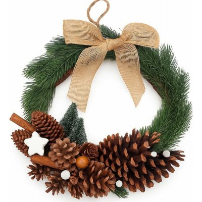 Goba 3001219 Vánoční věnec jehličí a šišky 30 cm – Hledejceny.cz
