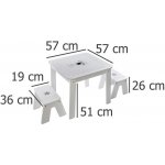 Atmosphera for kids bílý stolek do ho pokoje židličky pro děti 3560239688495 – Zboží Mobilmania