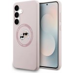 Karl Lagerfeld Liquid Silicone K&CH Heads MagSafe Samsung Galaxy S25 FE Pink KLHMS25FESKCHTCP – Zboží Živě