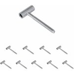 Walteco Dveřní závěs 80/10 vrchní díl M8, protipožární dveře, bílý pozink 10 ks , 80130BP2 – Hledejceny.cz