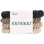 KKNEKKI Gumička do vlasů Kknekki no. 20 – set 4 ks, béžová barva, textil – Zboží Dáma