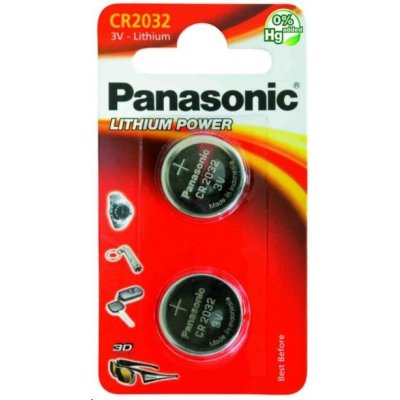 PANASONIC CR-2032EL/2B 2ks 2B380561 – Hledejceny.cz