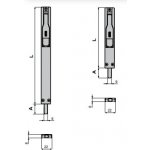 Fapim 3722B stříbrná zástrč do profilu 23 mm 220x22x8 mm – Zboží Mobilmania