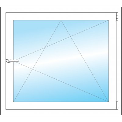 OKNA HNED Plastové okno 90x80 cm bílé otevíravé a sklopné pravé – Zboží Mobilmania