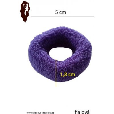 Froté gumička do vlasů 1 ks - fialová – Hledejceny.cz