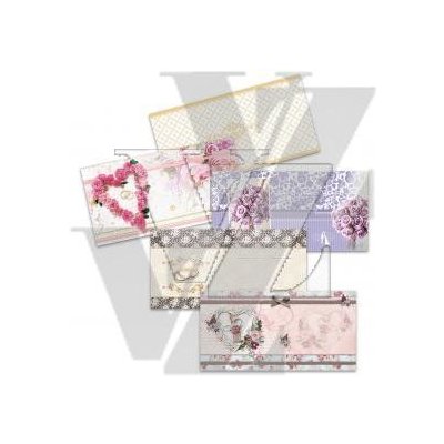 Barevné obálky DL svatební mix motivů 1ks, Stil – Sleviste.cz