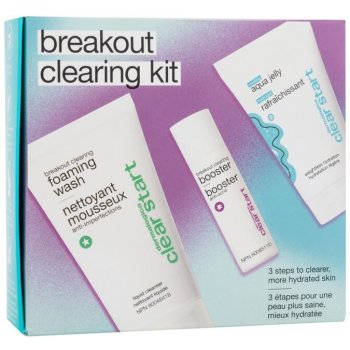 Dermalogica Breakout Clearing čisticí gel 75 ml + pečující booster 10 ml + hydratační gel 25 ml dárková sada