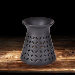 Dedra Keramická aroma lampa s jemným dekorem matná černá – Hledejceny.cz