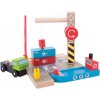 Model vlaku Bigjigs Rail Bigjigs Rail Kontejnerové překladiště BJT254