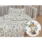 Biante Dětské povlečení Sandra SA-459 Lesní zvířátka na bílém Do postýlky 90 x 140 cm 50 x 70 cm – Hledejceny.cz