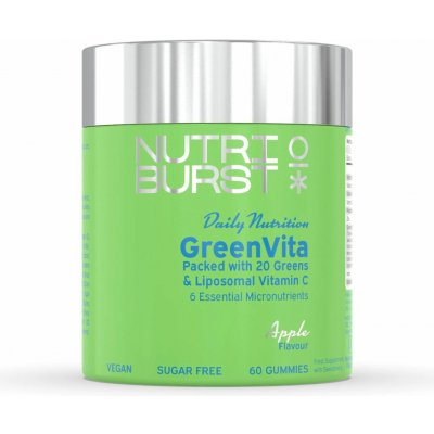 Nutriburst Daily Nutrition GreenVita žvýkací měkké tobolky pro udržení vitality příchuť Apple 60 ks – Hledejceny.cz