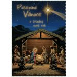 Pohlednice Požehnané Vánoce (glitr) – Sleviste.cz