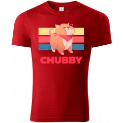 MemeMerch tričko Chubby Eddy červená