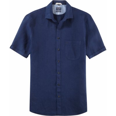 Olymp Modern fit pánská lněná košile s krátkým rukávem modrá 4026 18 32