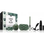 Dream Toys Pleasure Box masturbátor vibrační 1 ks + masturbátor 1 ks + erekční smyčka 1 ks + anální kolík 1 ks + kroužek na penis 1 ks + lubrikační gel 50 ml – Zboží Dáma