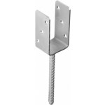 DOMAX patka sloupku PS 100 U , 101 x 120 x 60, zinkovaná – Zboží Mobilmania