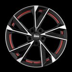 MAM RS6 7x16 5x112 ET40 black polished red inside – Zboží Mobilmania