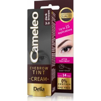 Delia Cosmetics Cameleo Progreen krémová profesionální barva na obočí bez amoniaku Dark Brown tmavě hnědá 15 ml