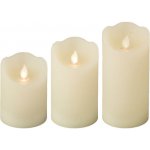 Kaemingk Set tří LED svíček, smetanové, KSD – Hledejceny.cz