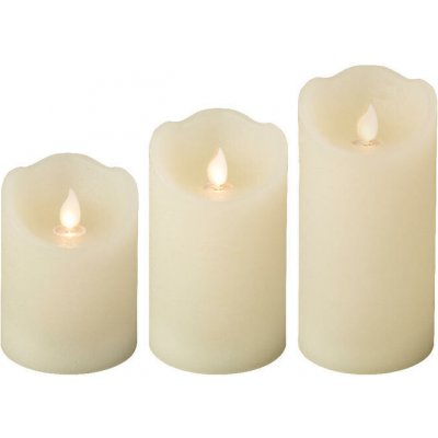 Kaemingk Set tří LED svíček, smetanové, KSD – Hledejceny.cz