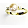 Prsteny Čištín zlatý přírodní říční perla T 1207