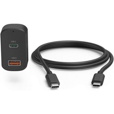 Hama autonabíječka USB-A/USB-C 65 W PD černá + kabel USB-C 1,5 m (200018)