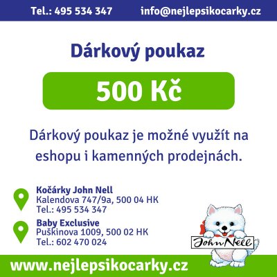 JOHN NELL poukázka v hodnotě 500 Kč – Zboží Mobilmania