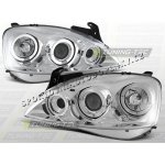 OPEL CORSA C 2000-06 PŘEDNÍ ČÍRÁ SVĚTLA ANGEL EYES CHROME – Hledejceny.cz