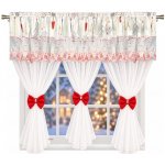 Fliying Sada záclon s vánočním motivem L 695 bílá/béžová, 400 x 150 cm – Hledejceny.cz