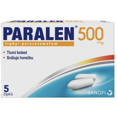 PARALEN RCT 500MG SUP 5