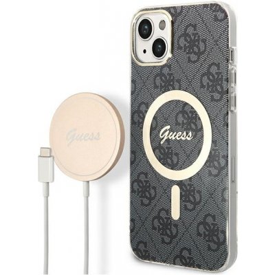 Pouzdro Guess case + charger set Apple iPhone 14 Plus 4G Print MagSafe černé – Zboží Mobilmania