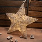 Nexos Vánoční dekorace hvězda 35 cm 30 LED teple bílá – Hledejceny.cz