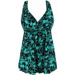 Plavky tankiny tílko D711 Jájinka petrolejová – Zboží Dáma