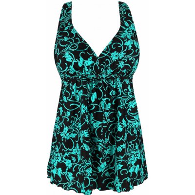 Plavky tankiny tílko D711 Jájinka petrolejová – Zboží Dáma