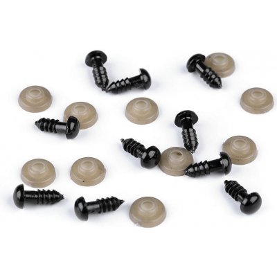 Černé bezpečnostní oči Ø10mm (pár) – Zboží Dáma