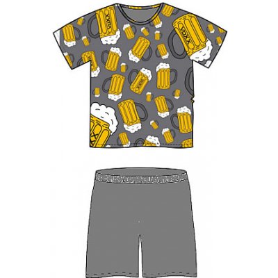 Koffing pivo pánské pyžamo krátké tm.šedé – Zboží Mobilmania