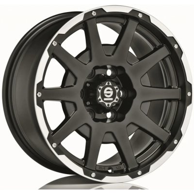 SPARCO Dakar 7,5x17 5x100 ET38 matt black lip polished rivets – Hledejceny.cz