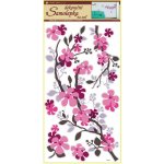 Anděl samolepící dekorace na zeď větvička hnědorůžová rozměry 60 x 32 cm – Zboží Dáma